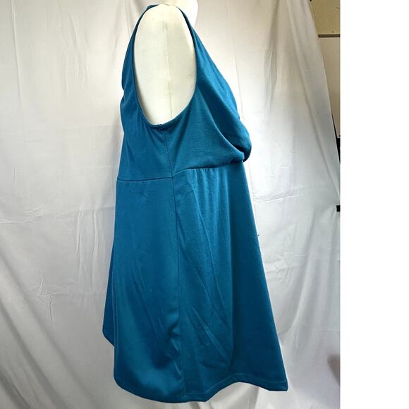Just My Size JMS size 2xl Women's top sleeveless bling  teal blouse - Picture 2 of 7